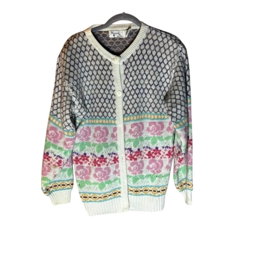 Vintage Western Connection Floral Cardigan Size Medium